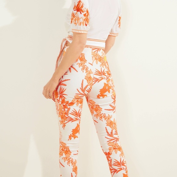 Marciano Print Pattern Skinny Pants - Size M - Picture 6 of 14